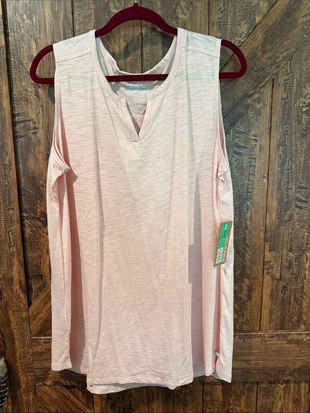 Women's Cold-Shoulder V-Neck tunic Top - Light Pink